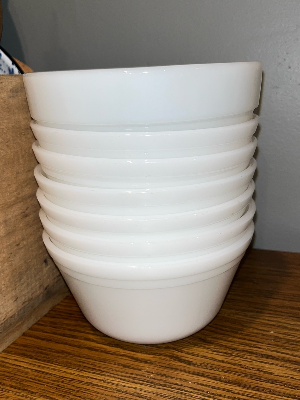 Vintage Federal White Milk Glass Cereal Salad Berry Soup Bowl Set 6" USA